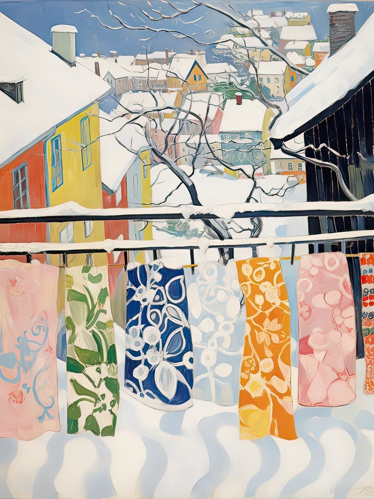 The Windowsill Of Lillehammer   Norway Snow Inspired By Matisse 1