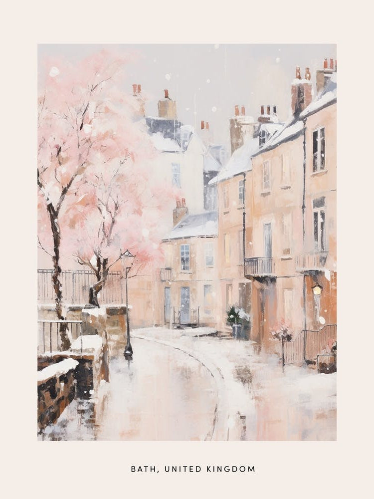 Dreamy Winter Painting Poster Bath United Kingdom 1