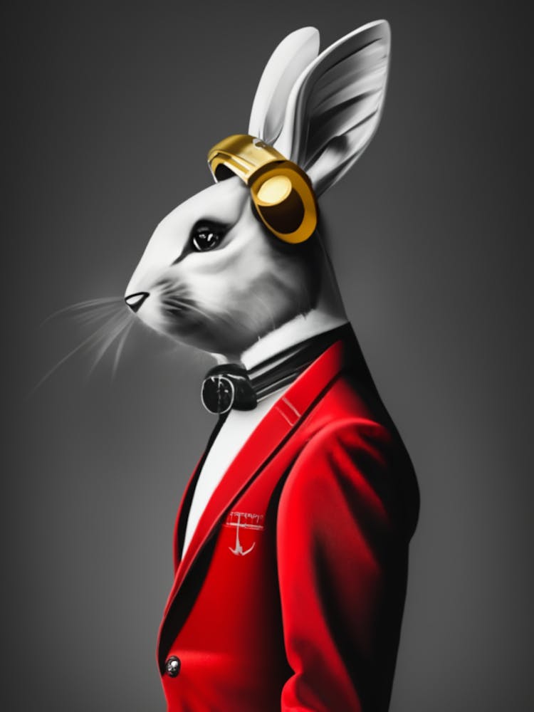 Rabbit With Headphones 1