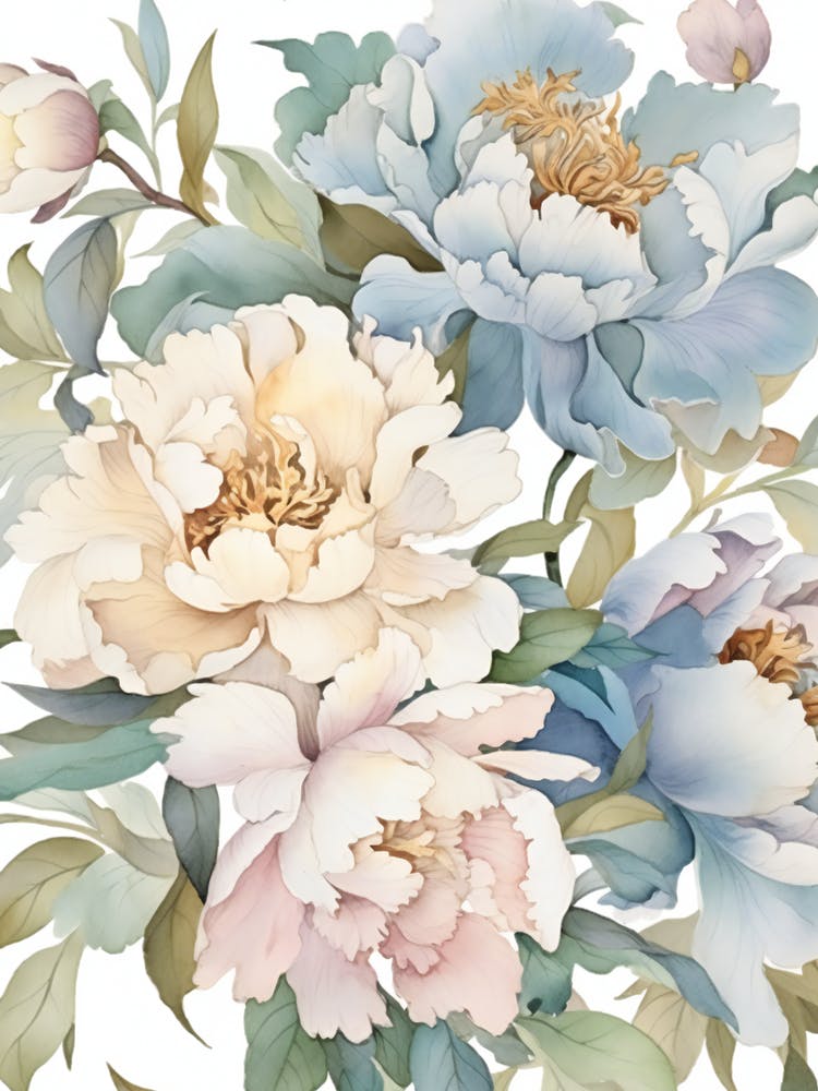 Watercolor Peonies