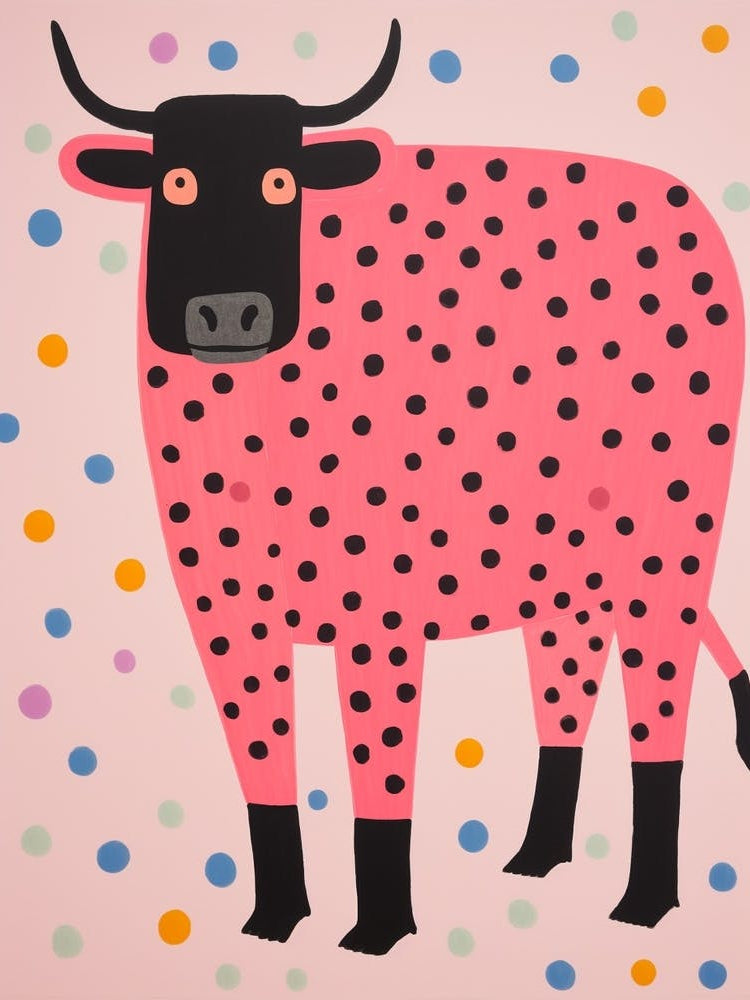Pink Polka Dot Bison 1