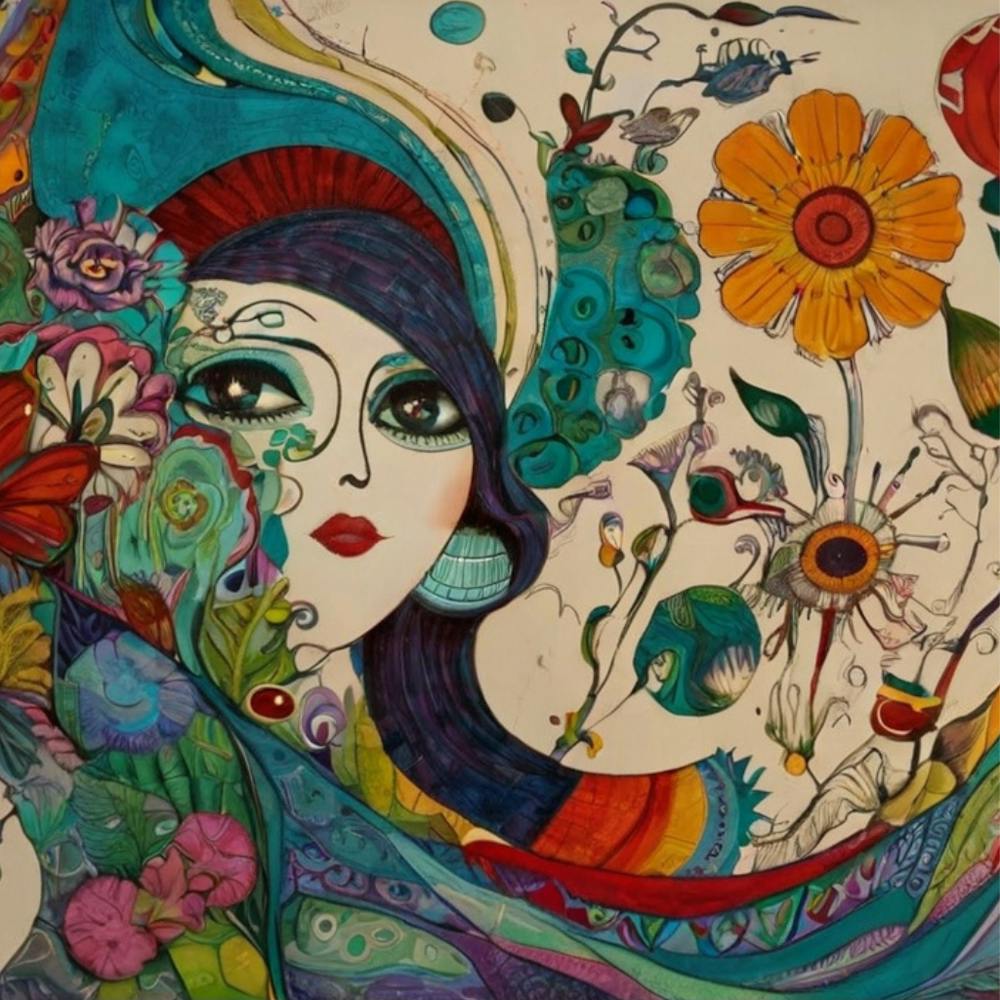 Woman With Flowers