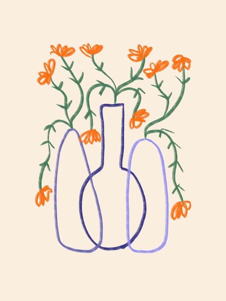 Minimalist Flower Vase Poster 1