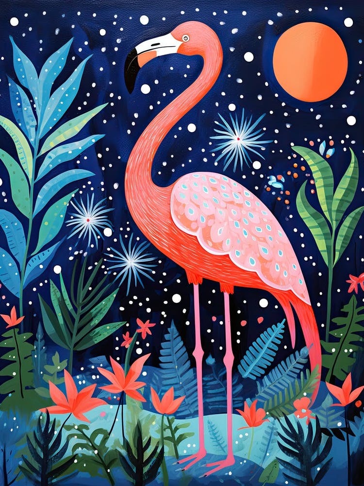 Pink Flamingo, Matisse Inspired 3