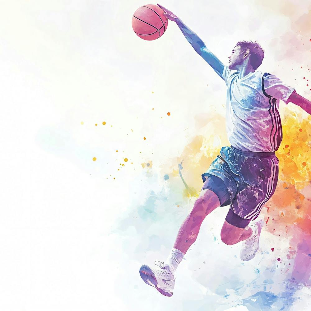 Basketball Player In The Air