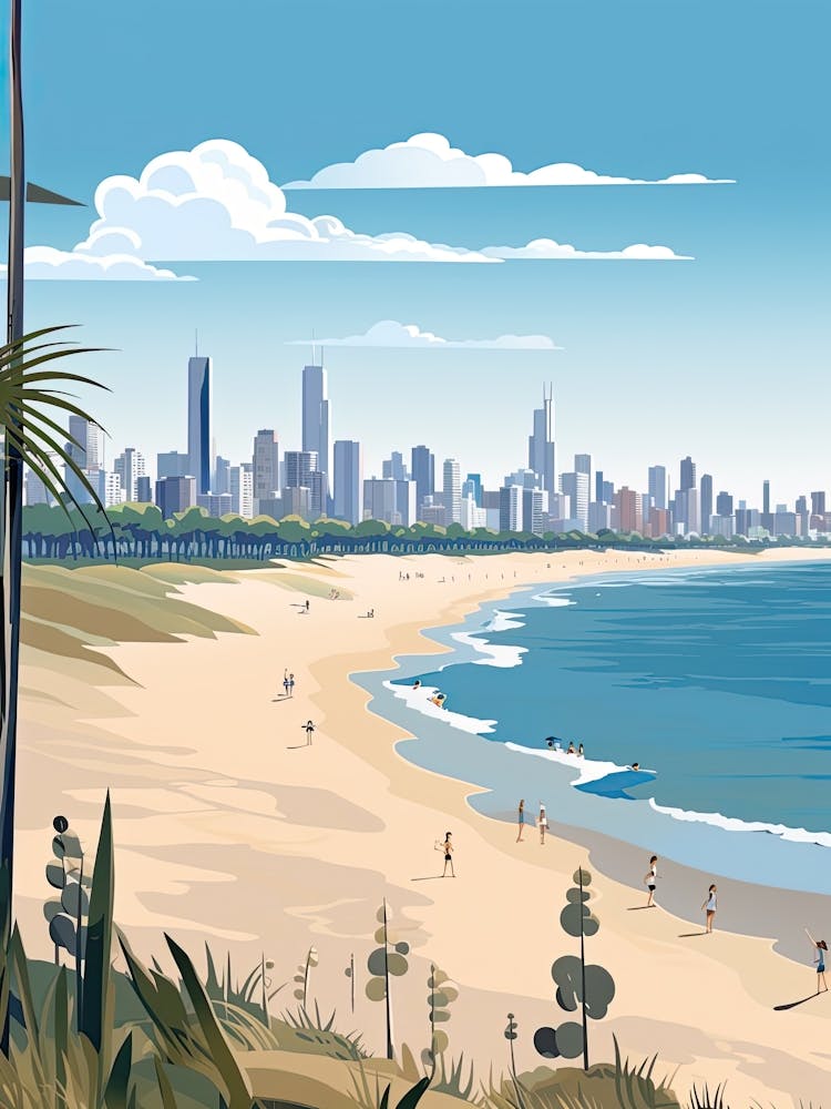 Gold Coast, Australia, Graphic Illustration 3