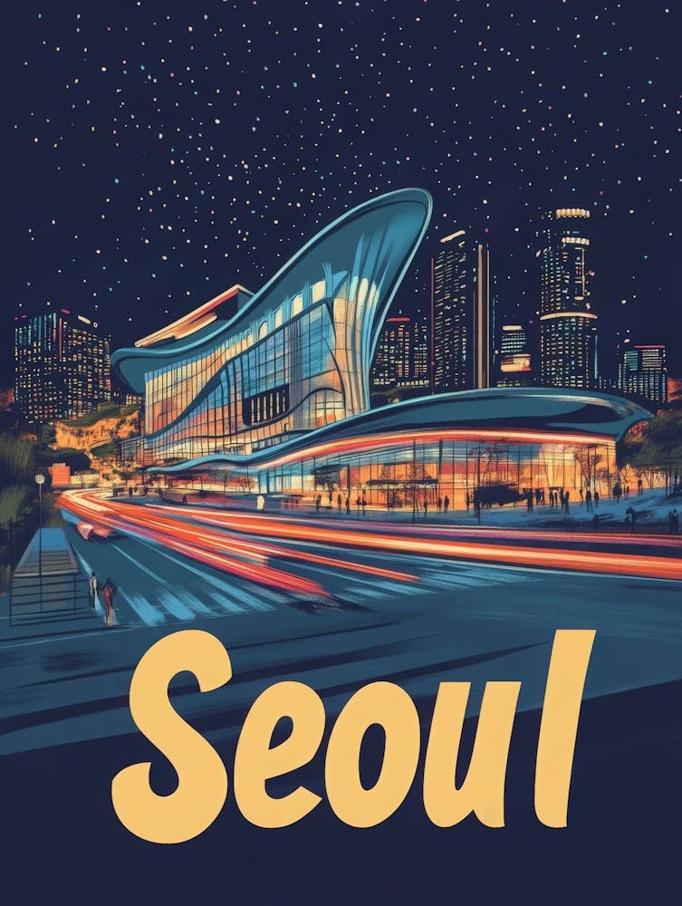 Aihrgdesign Ein Retro-Reiseposter für Seoul