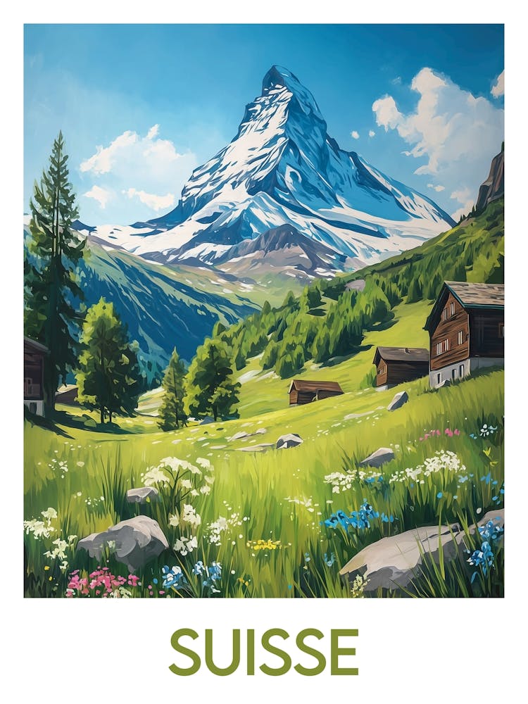 Affiche de voyage Suisse 1