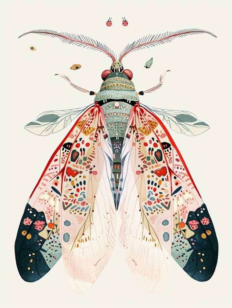 Colourful Insect Illustration Lacewing 12