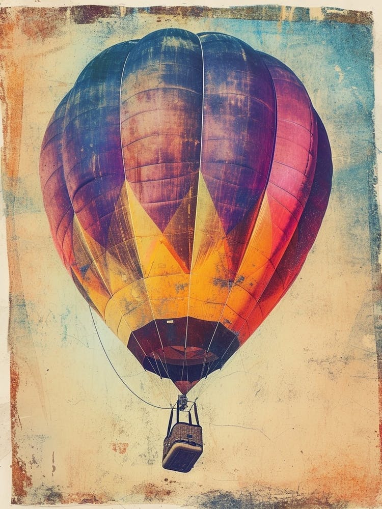 Hot Air Balloon Retro Photo Inspired 3