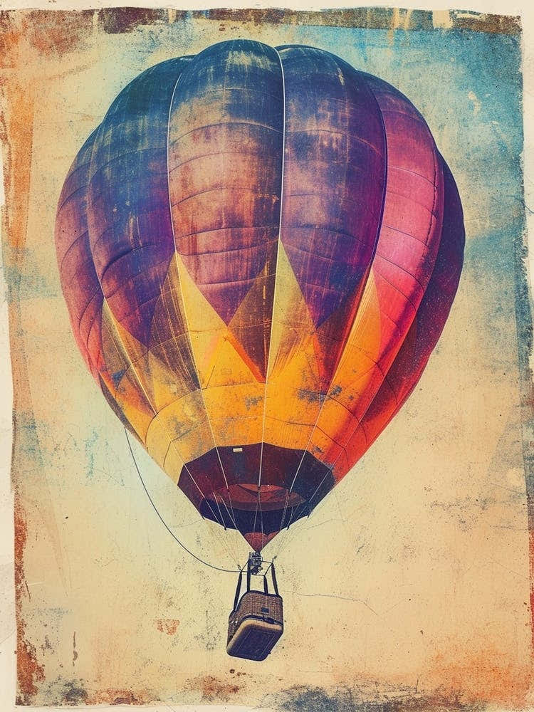 Hot Air Balloon Retro Photo Inspired 3