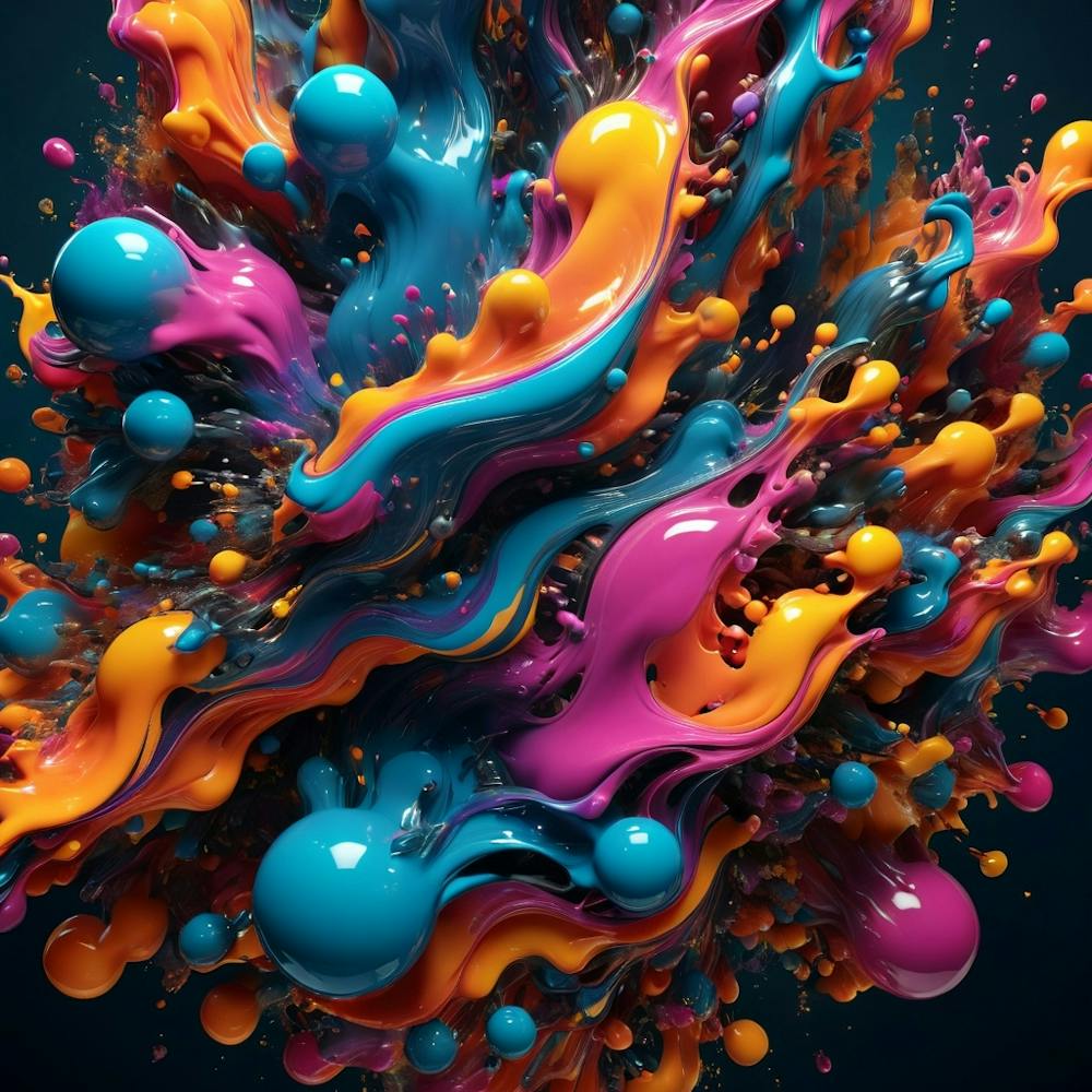Abstract Colorful Paint Splash