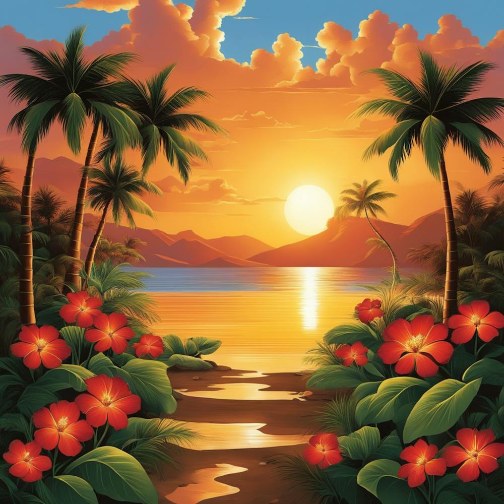 Sunset In The Tropics