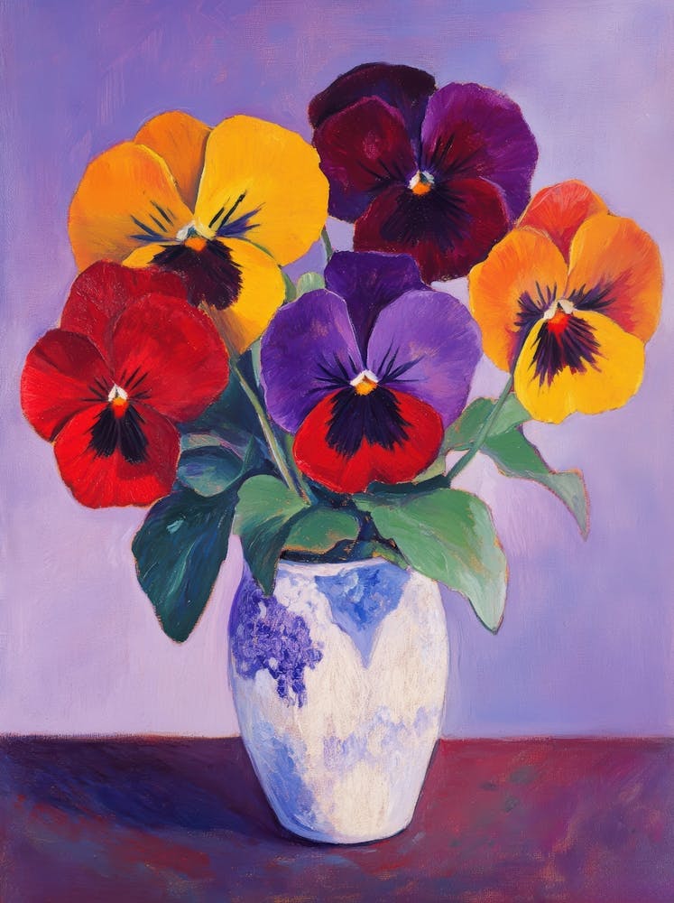 Pansies In A Vase 2
