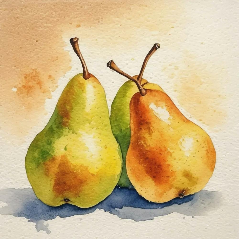 Watercolor Pears