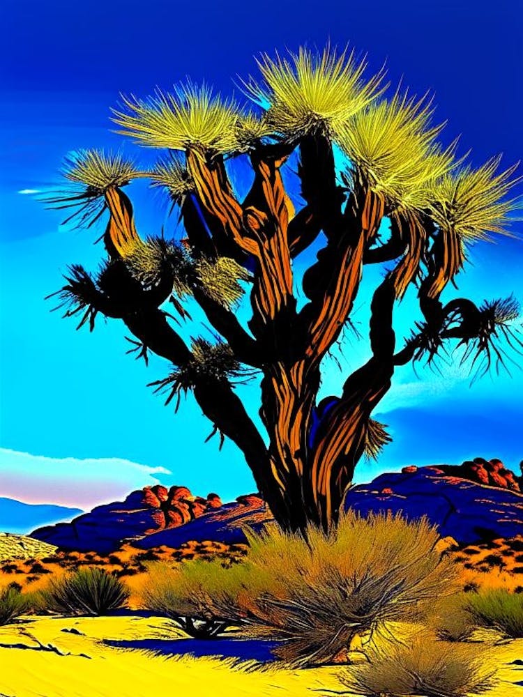 Joshua Tree In Mojave Desert Nat Viga Style  (6)