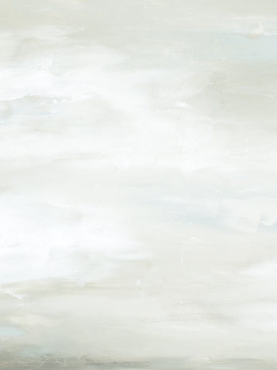 Clarity  - Abstract Neutral Gray Sky Clouds Painting
