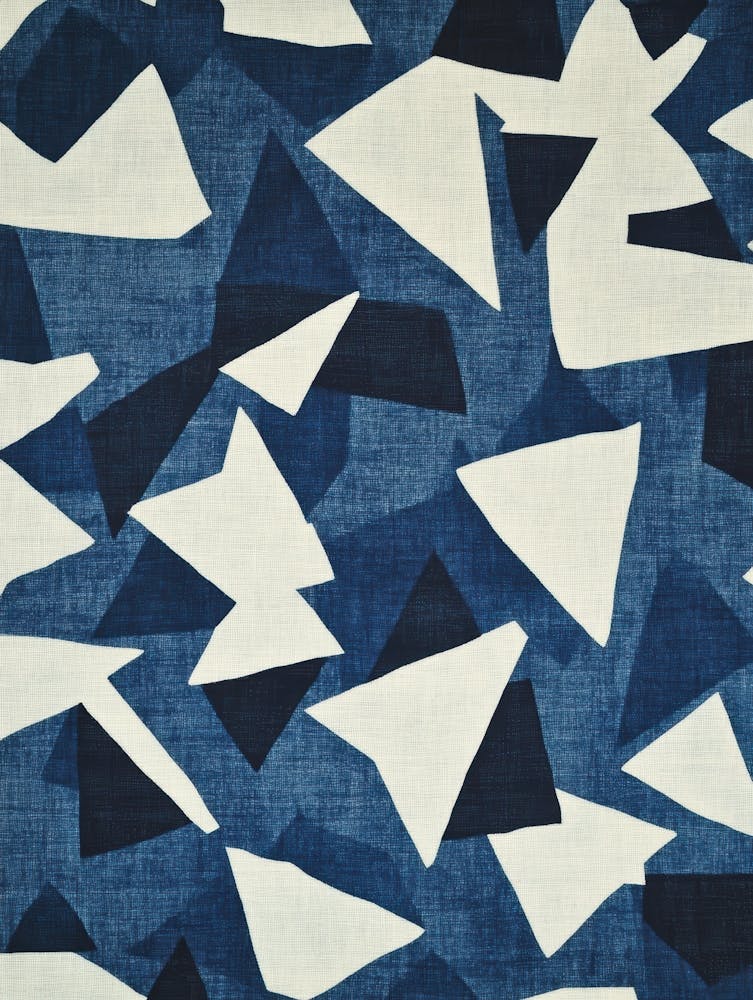 Triangles In Blue And White