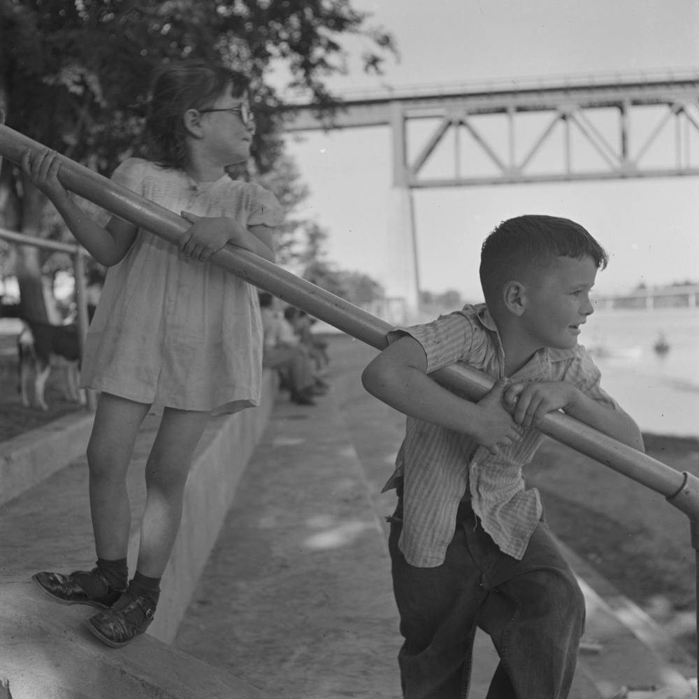 Untitled Photo, Possibly Related To Redding, California, Youngster At The Beach By Russell Lee