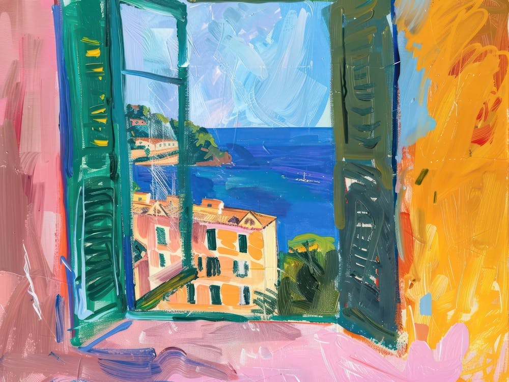 Sorrento From The Window View Painting 3