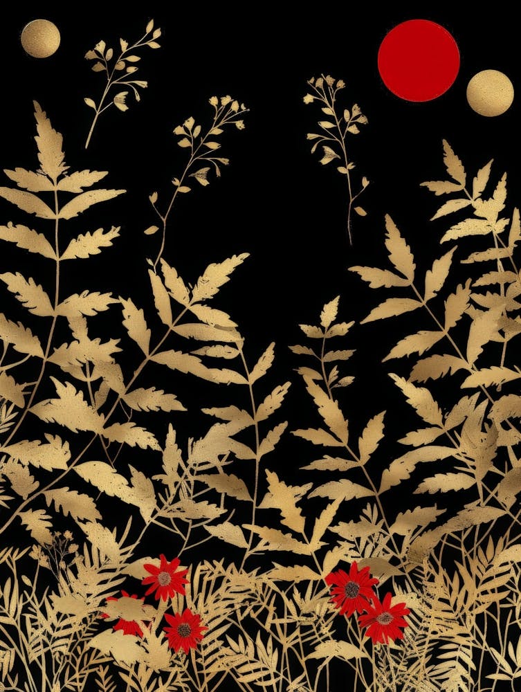 Ferns And Flowers