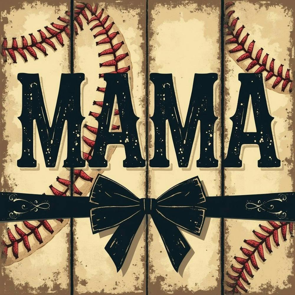 Mama Baseball Sign