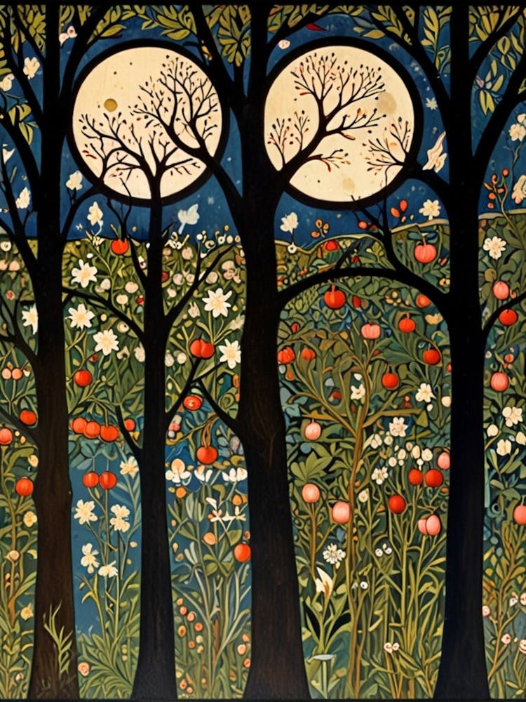 William Morris Moonlight In The Woods 86