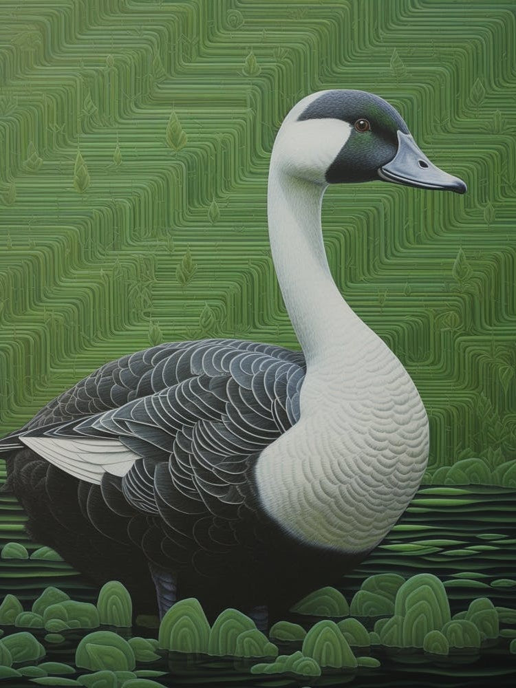 Ohara Koson Inspired Bird Painting Goose 2