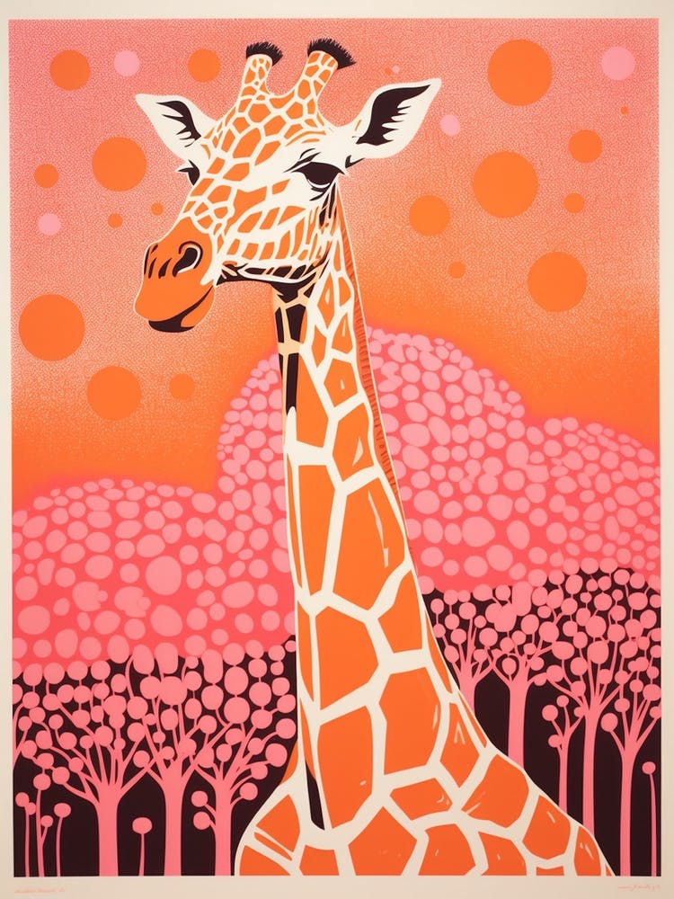 Dotty Giraffe Portrait 1