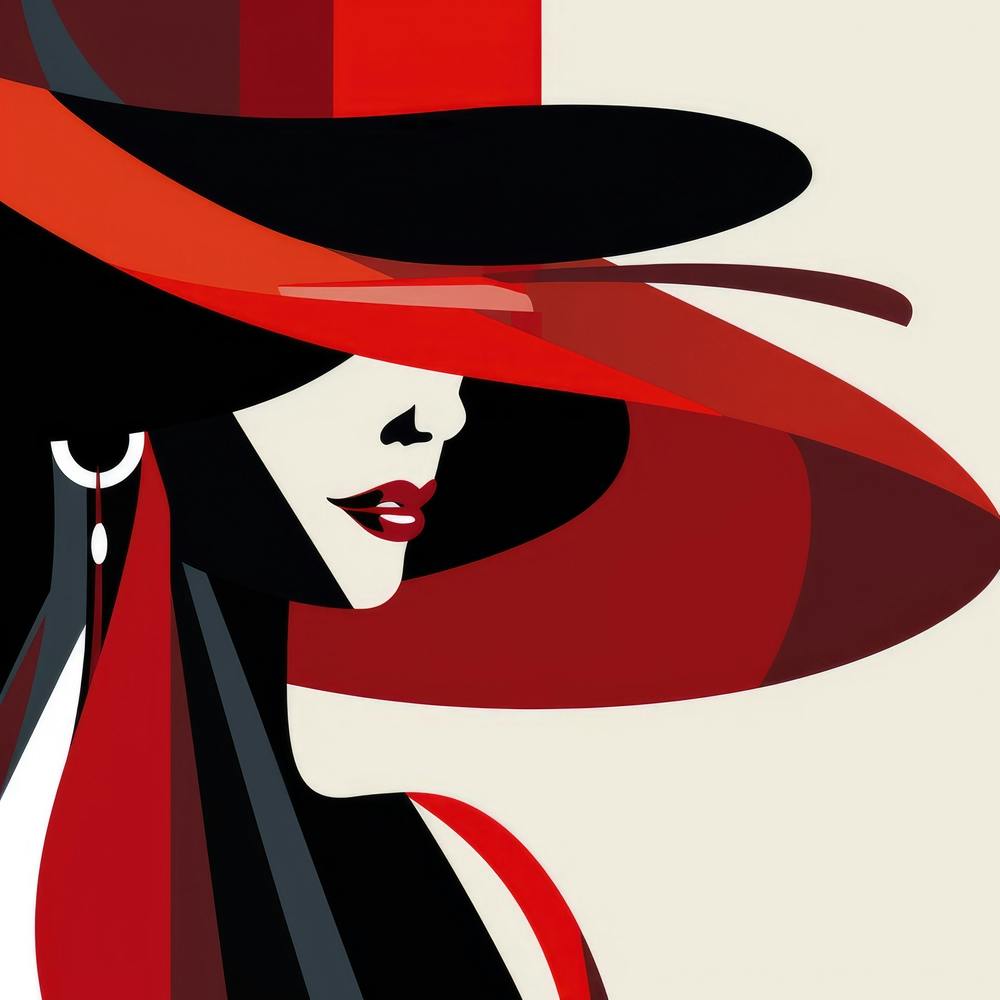 Woman In Red Hat