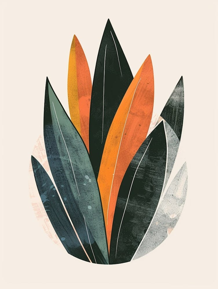 Snake Plant Minimalist Illustration 2