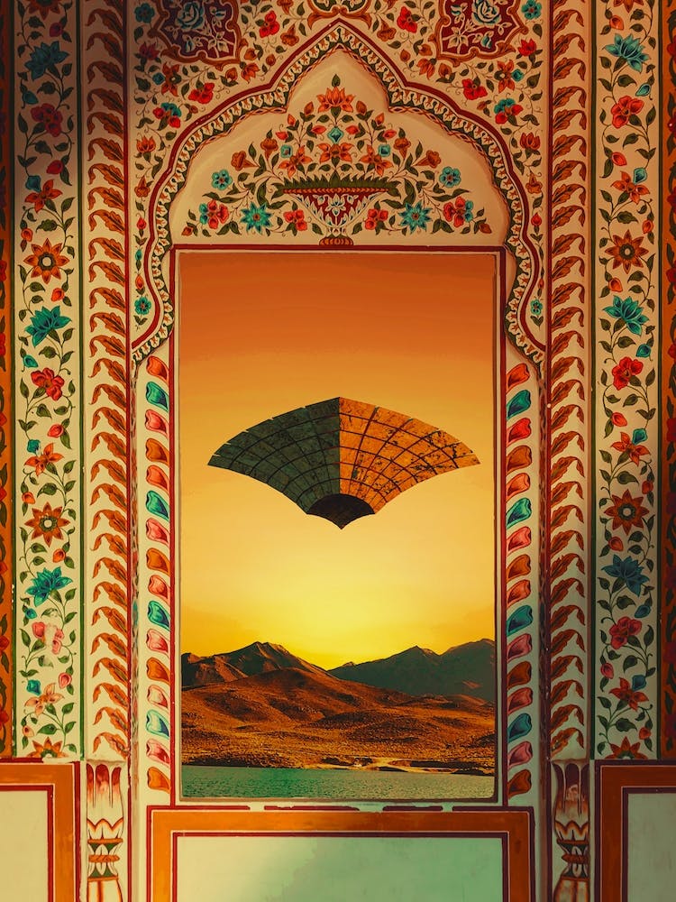 Paysage de Couronne de Pharaon Égyptien de Science-Fiction