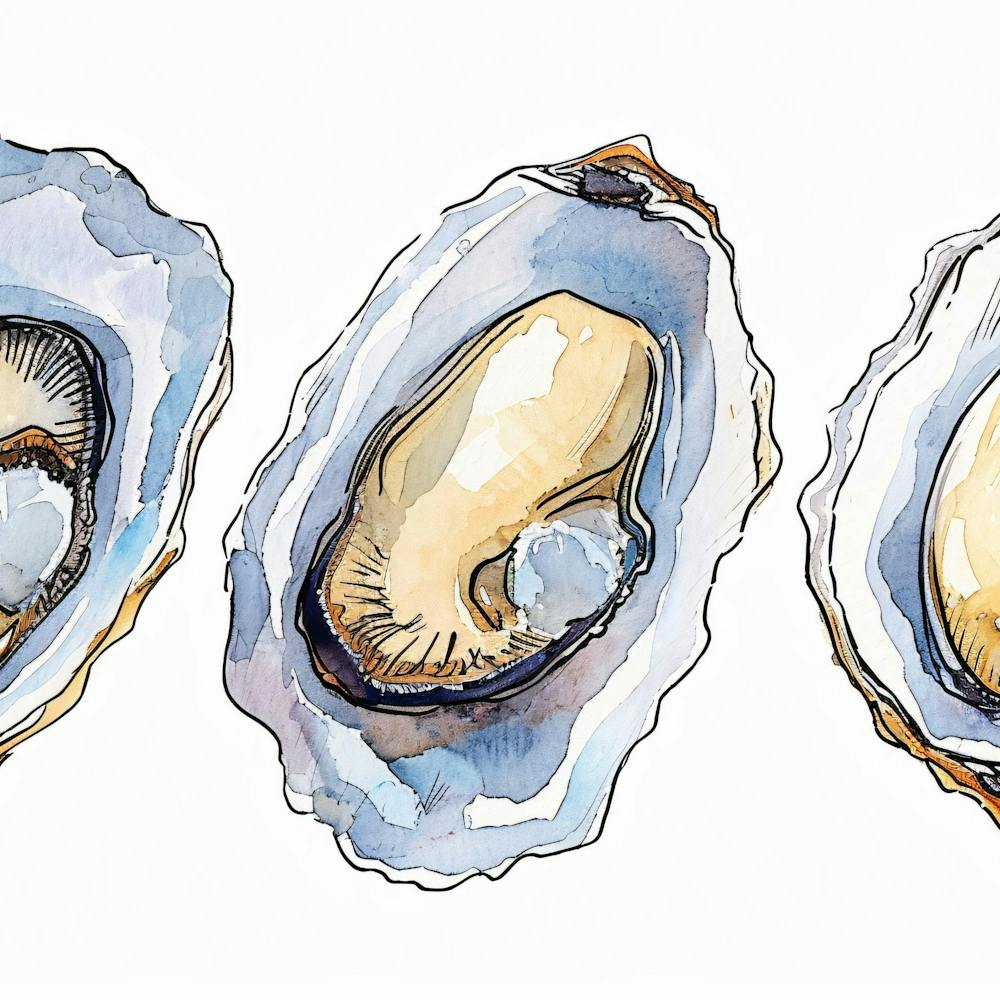 Watercolor Oysters