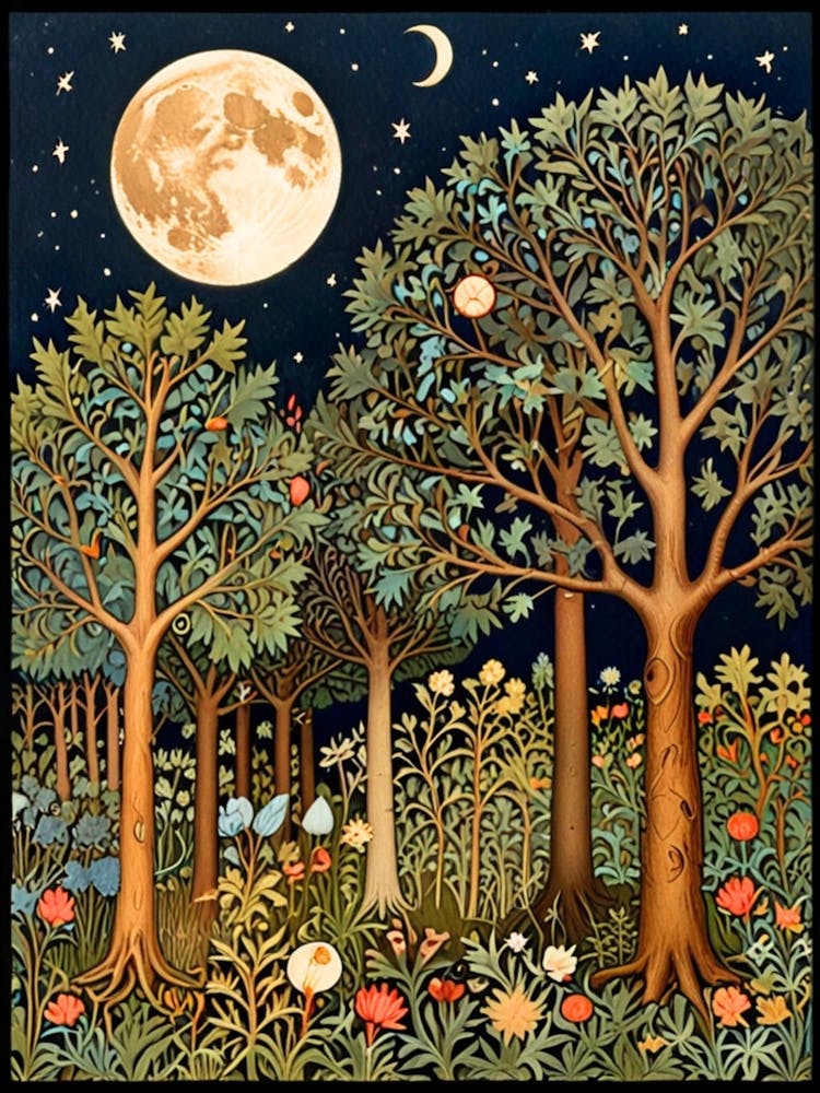 William Morris Moonlight In The Forest 130