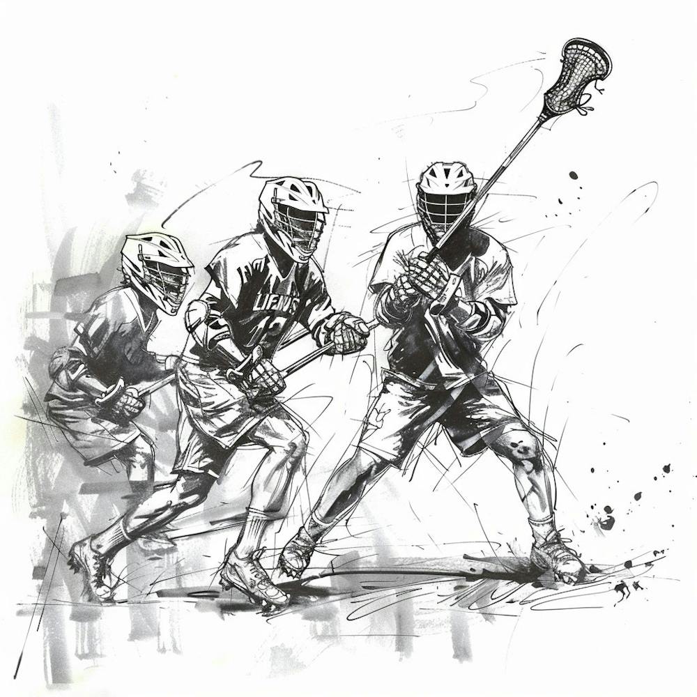 Lacrosse Players In Action 1