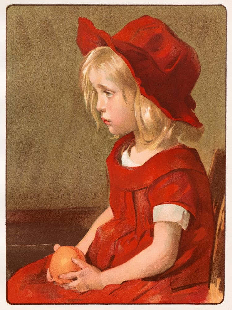 Little Girl In Red Dress