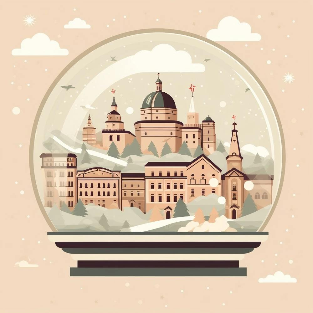Salzburg Austria 5 Snowglobe