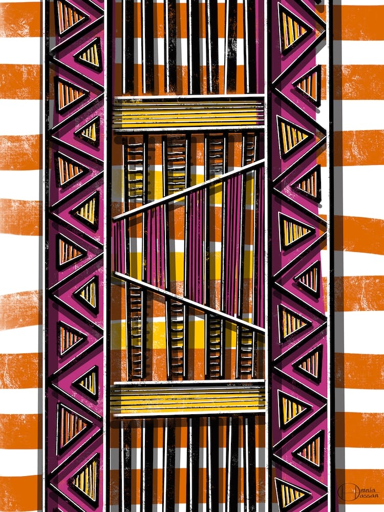 Abstract Modern Geometrical Shapes Inspired By The Egyptian Nubian Culture