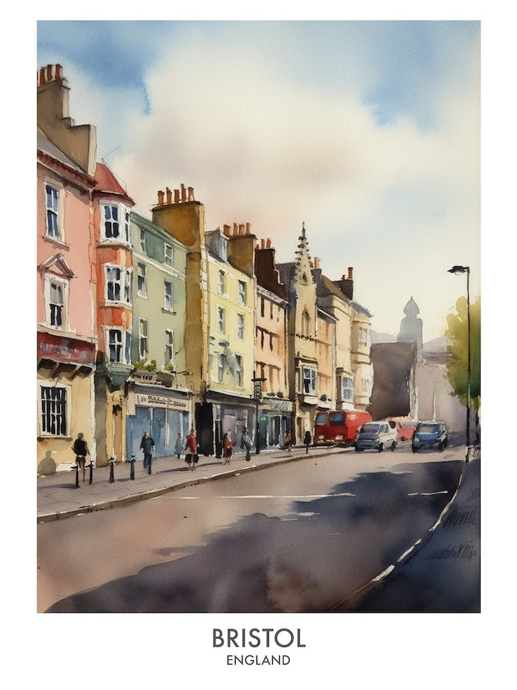 Bristol Watercolour Travel Poster 3