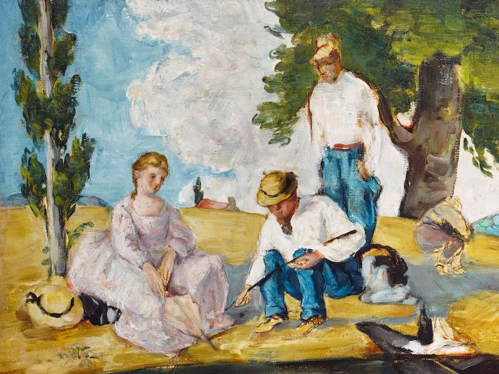 Picnic On A Riverbank, Paul Cézanne