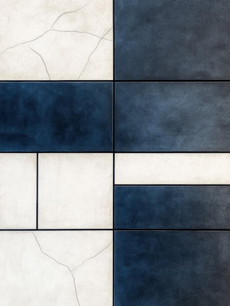 Blue And White Squares