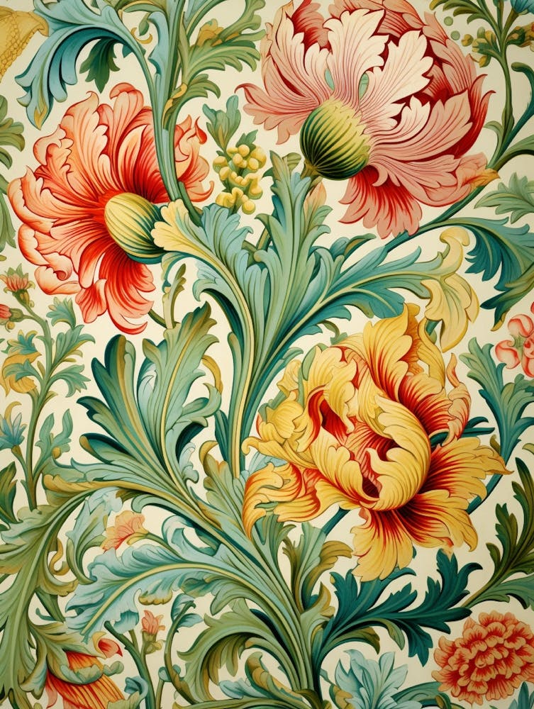 Victorian Floral Wallpaper