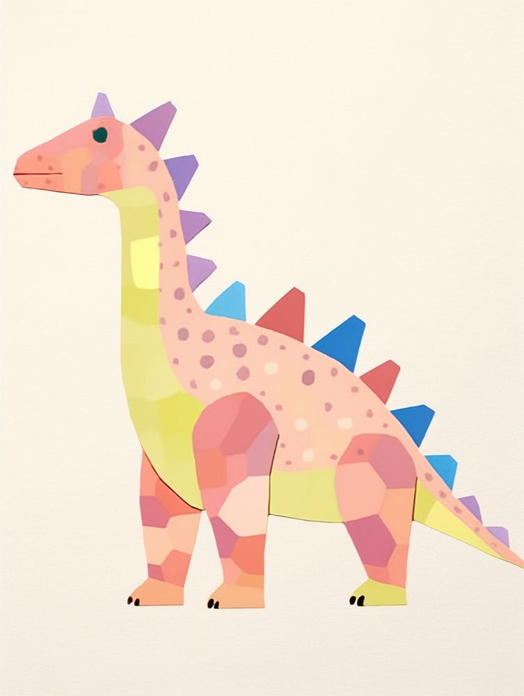 Nursery Dinosaur Art Stegosaurus 1