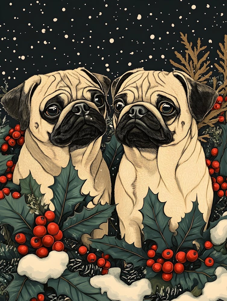 Christmas Pugs