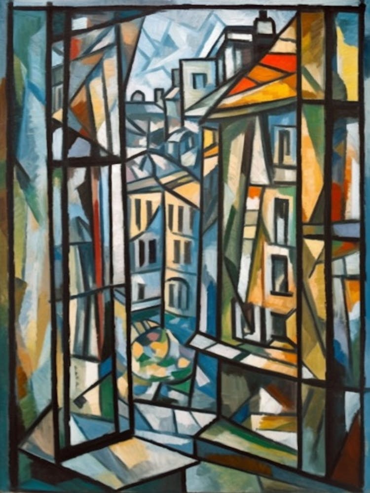 Window View Berlin Of In The Style Of Cubism 4