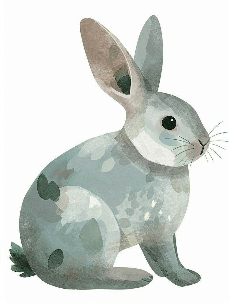 Thrianta Rabbit Kids Illustration 1 Art Print by Ritual Art Prints – Fy!