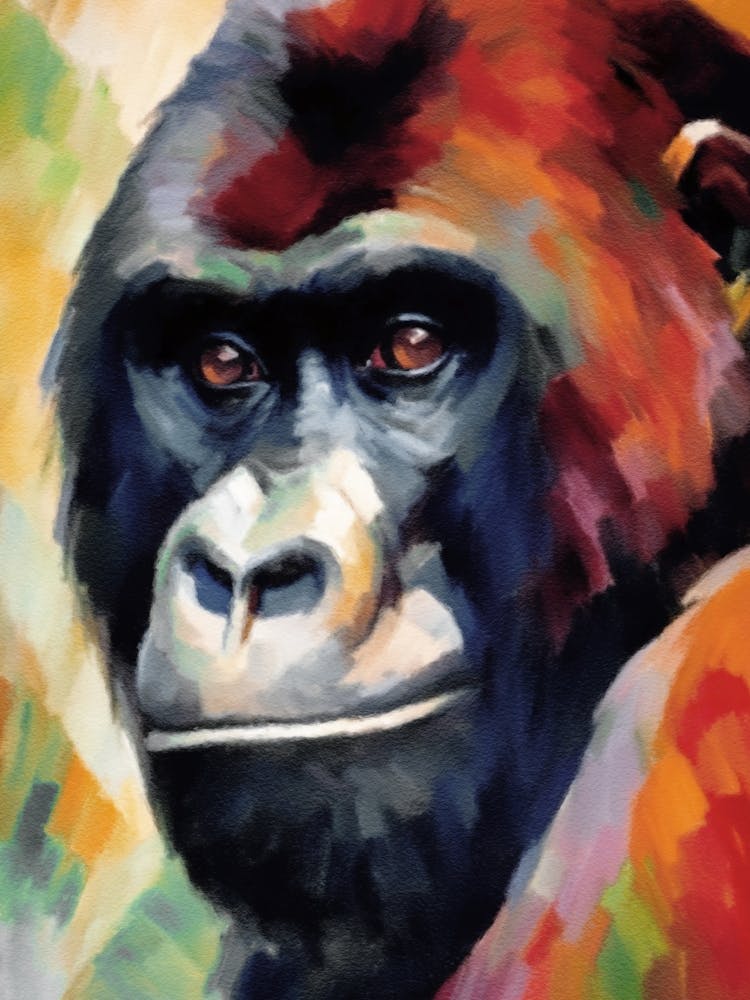 Gorilla Aquarellgemälde