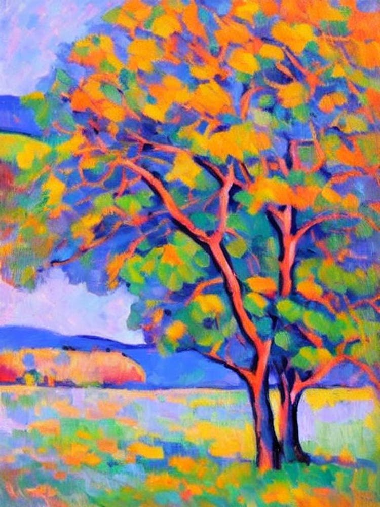 Alder tree Abstract Block Colour