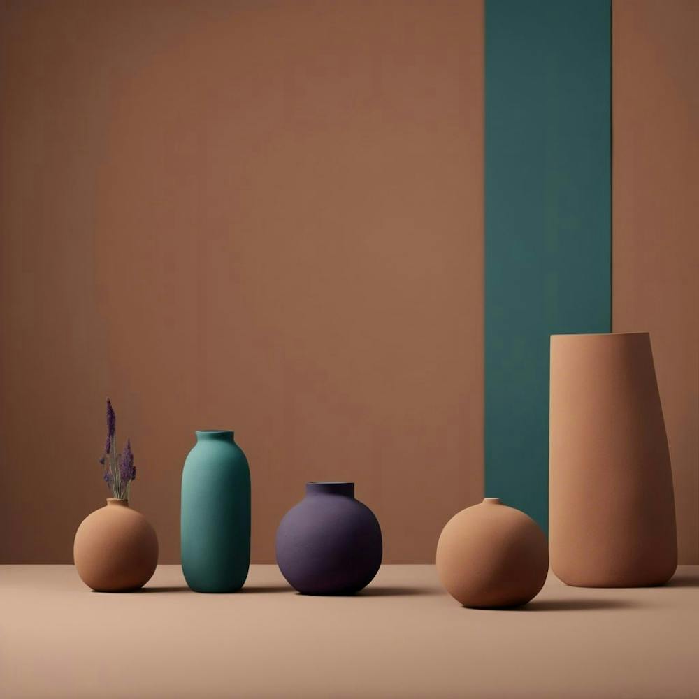 Vases On A Table
