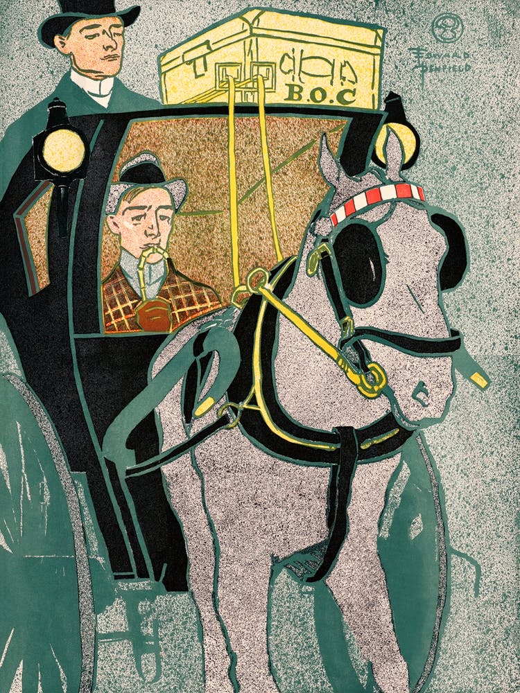 Man In Carriage (1896), Edward Penfield
